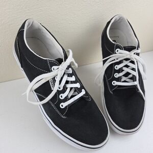 Vans Black Sneaker Shoes Women's Size 9.5 Lace Up Low Top Classic Canvas